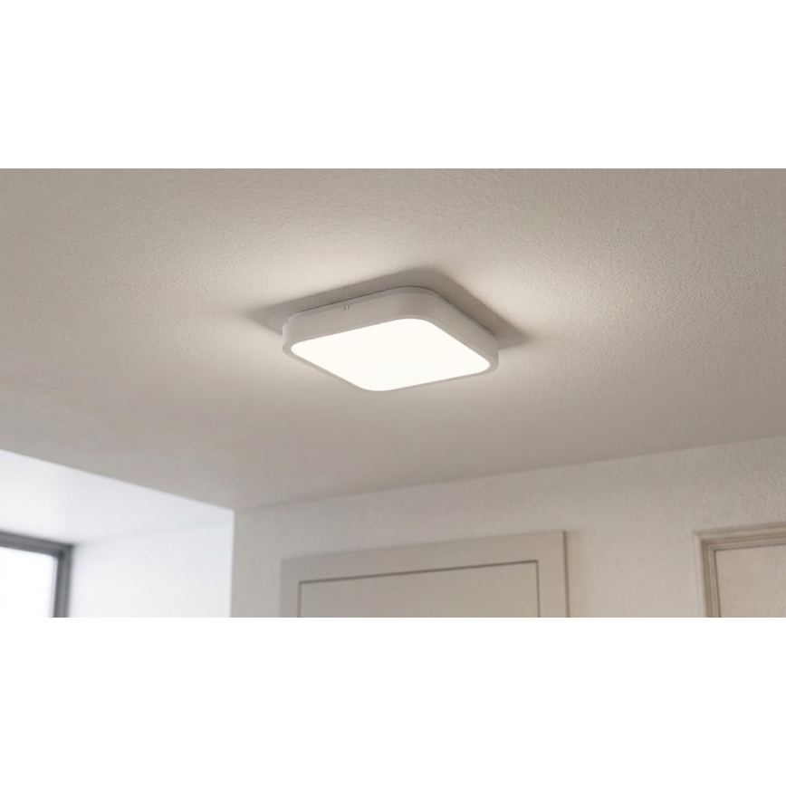 BRILAGI - ZENNA LED-kylpyhuoneen kattovalaisin anturilla LED/18W/230V 28,5x28,5 cm IP44 valkoinen + kaukosäädin