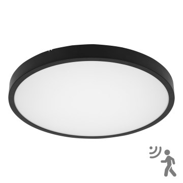 BRILAGI - LED-kylpyhuoneen kattovalaisin anturilla ZENNA LED/36W/230V halkaisija 41,3 cm IP44 musta + kaukosäädin