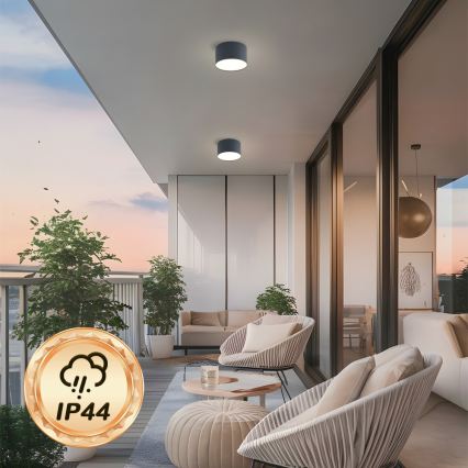 Brilagi - FORIS LED-kylpyhuoneen kattovalaisin LED/9W/230V, Ø 9 cm, antrasiitti, IP44, CRI 90