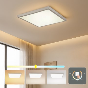 Brilagi - LED-kylpyhuoneen kattovalaisin FRAME LED/50W/230V 3000/4000/6000K 60x60 cm IP44 hopea