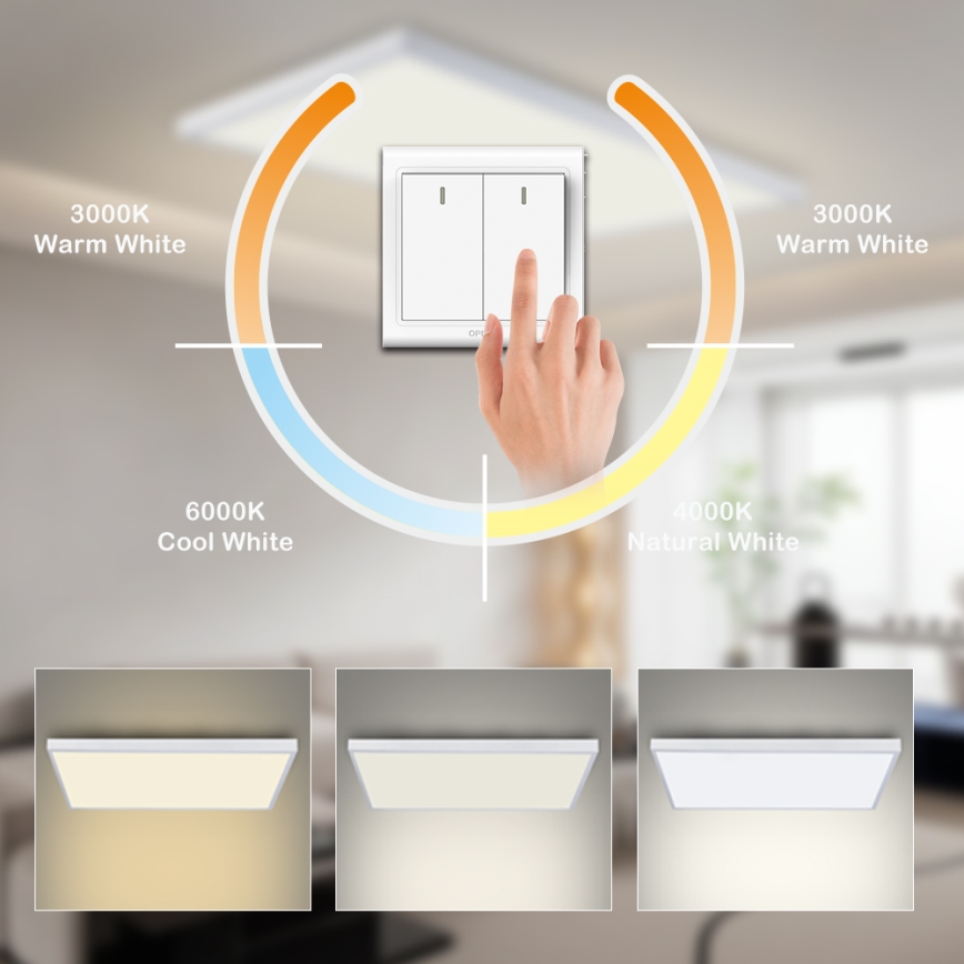 Brilagi - LED-kylpyhuoneen kattovalaisin FRAME LED/96W/230V 120x60 cm 3000/4000/6000K IP44 valkoinen