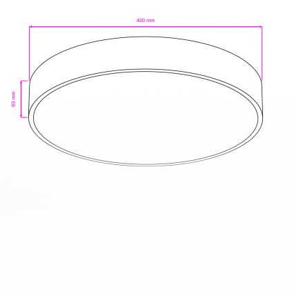 Brilagi - kylpyhuoneen LED-kattovalaisin POOL LED/36W/230V 3000/4000/5500K, halkaisija 40 cm, IP54, valkoinen
