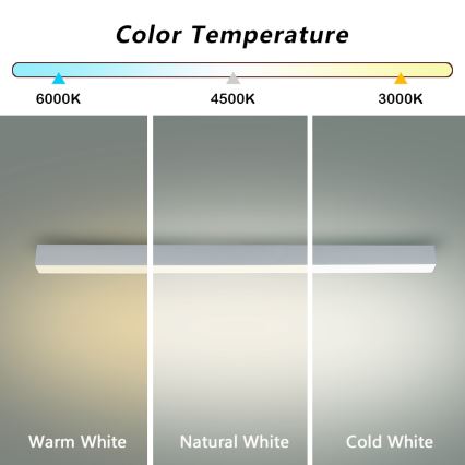 Brilagi - LED-kylpyhuoneen kattovalaisin SLEEKLINE LED/40W/230V 3000/4500/6000K hopeanvärinen IP44