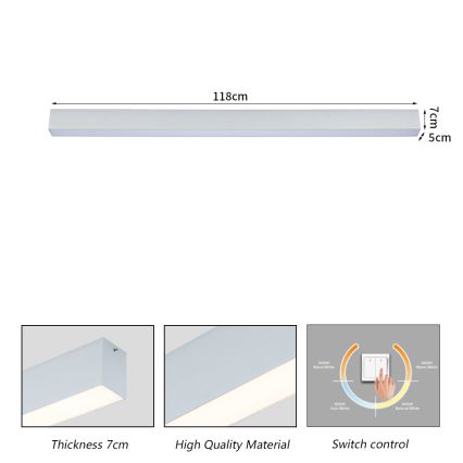 Brilagi - LED-kylpyhuoneen kattovalaisin SLEEKLINE LED/40W/230V 3000/4500/6000K hopeanvärinen IP44