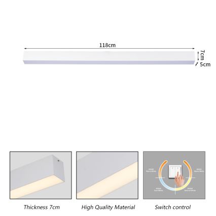 Brilagi - LED-kylpyhuoneen kattovalaisin SLEEKLINE LED/40W/230V 3000/4500/6000K valkoinen IP44