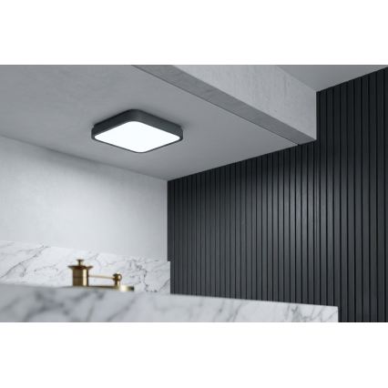 BRILAGI - ZENNA LED/24W/230V kylpyhuoneen kattovalaisin 34,5x34,5 cm IP44 antrasiitti