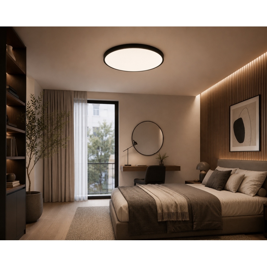 BRILAGI - ZENNA LED-kattovalaisin kylpyhuoneeseen LED/36W/230V, halkaisija 42 cm, IP44, musta