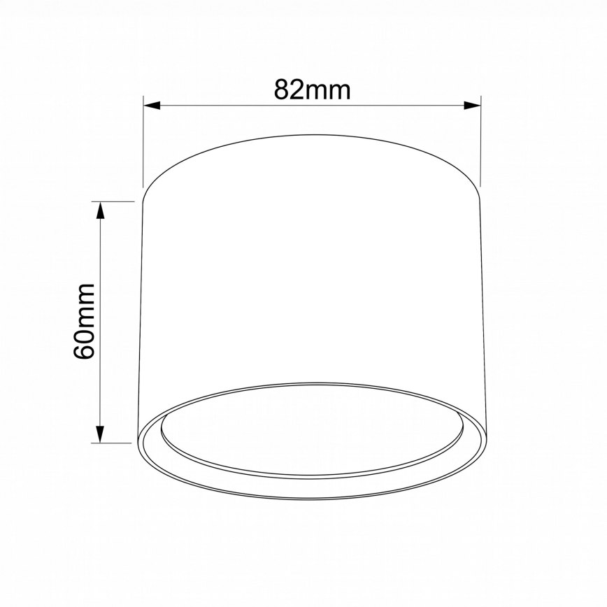 BRILAGI - LED-kylpyhuoneen kohdevalaisin SMOOTH 1xGX53/15W/230V 60x82 mm musta IP54