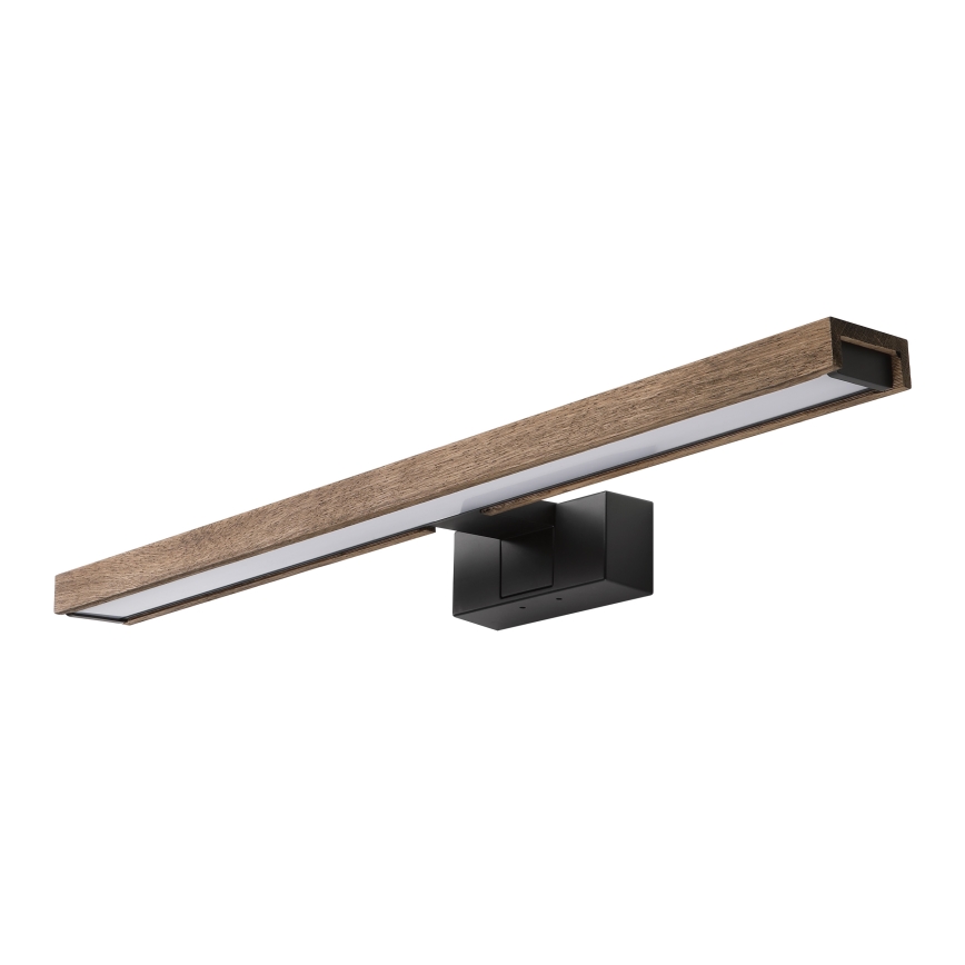 Brilagi - LED-kylpyhuonepeilivalaisin 3-in-1 WOODY MIRROR LED/12W/230V IP44 musta/tammi-pähkinä