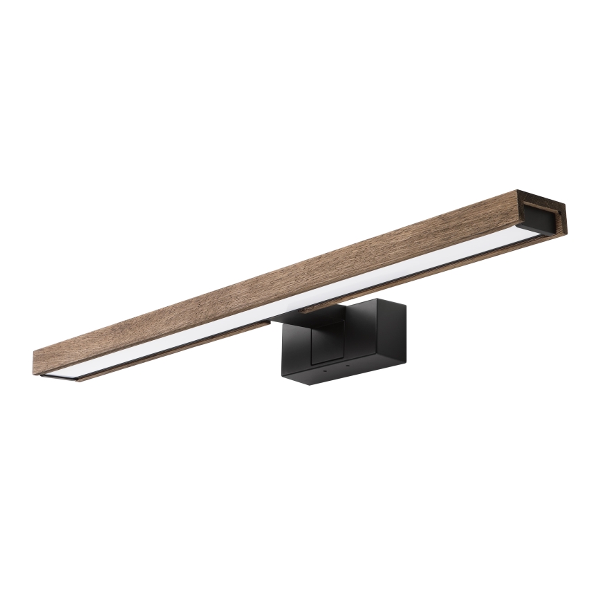 Brilagi - LED-kylpyhuonepeilivalaisin 3-in-1 WOODY MIRROR LED/12W/230V IP44 musta/tammi-pähkinä