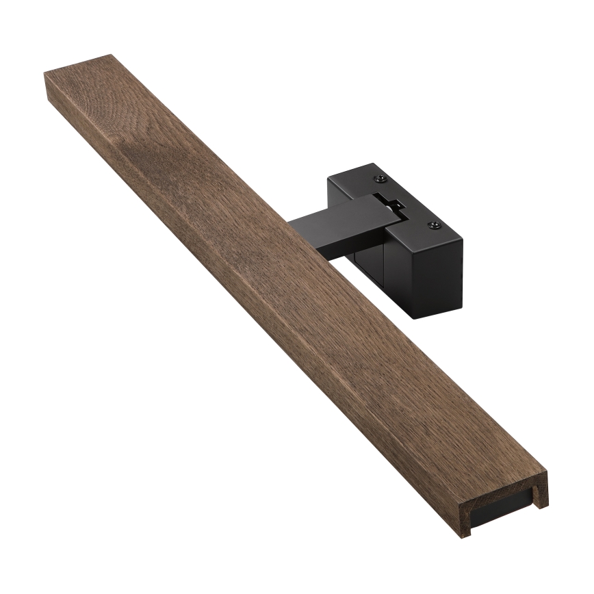 Brilagi - LED-kylpyhuonepeilivalaisin 3-in-1 WOODY MIRROR LED/12W/230V IP44 musta/tammi-pähkinä
