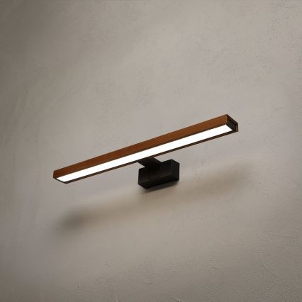 Brilagi - LED-kylpyhuonepeilivalaisin 3-in-1 WOODY MIRROR LED/12W/230V 60 cm IP44 musta/tammi (kirsikka)