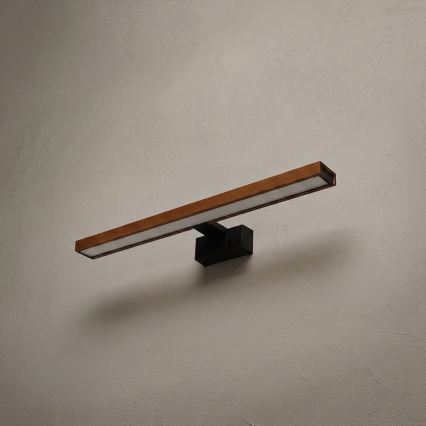 Brilagi - LED-kylpyhuonepeilivalaisin 3-in-1 WOODY MIRROR LED/12W/230V 60 cm IP44 musta/tammi (kirsikka)