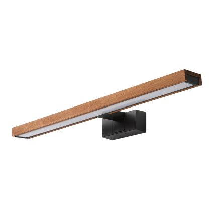 Brilagi - LED-kylpyhuonepeilivalaisin 3-in-1 WOODY MIRROR LED/12W/230V 60 cm IP44 musta/tammi (kirsikka)