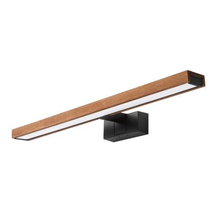 Brilagi - LED-kylpyhuonepeilivalaisin 3-in-1 WOODY MIRROR LED/12W/230V 60 cm IP44 musta/tammi (kirsikka)