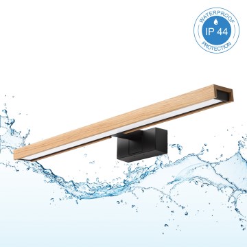 Brilagi - LED-kylpyhuoneen peilivalaisin 3-in-1 WOODY MIRROR LED/12W/230V 60 cm IP44 musta/tammi