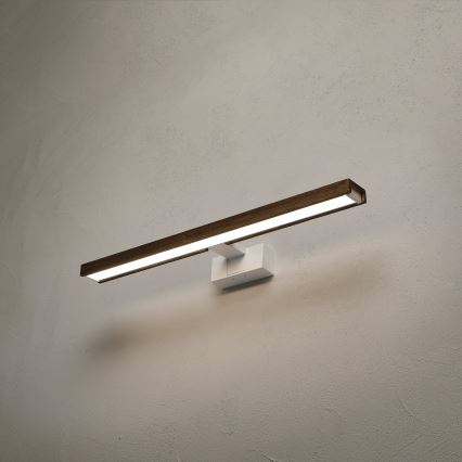 Brilagi - LED-kylpyhuoneen peilivalaisin 3v1 WOODY MIRROR 3v1 LED/12W/230V 60 cm IP44 valkoinen/tammi/saksanpähkinä