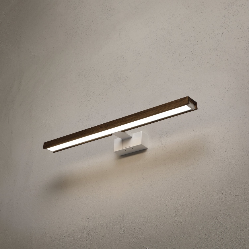 Brilagi - LED-kylpyhuoneen peilivalaisin 3v1 WOODY MIRROR 3v1 LED/12W/230V 60 cm IP44 valkoinen/tammi/saksanpähkinä