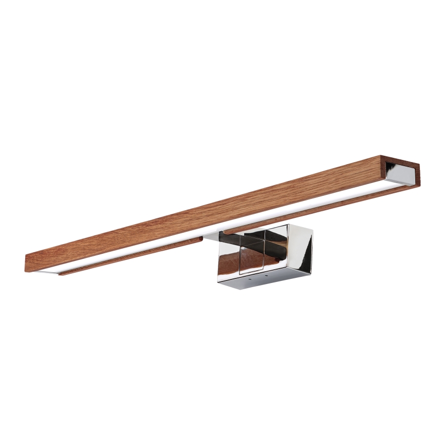 Brilagi - LED-kylpyhuonepeilivalaisin 3-in-1 WOODY MIRROR LED/12W/230V 60 cm IP44 kiiltävä kromi/kirsikka-tammi