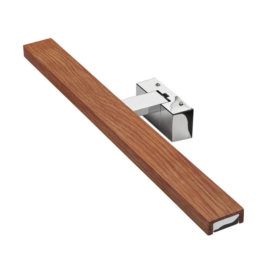 Brilagi - LED-kylpyhuonepeilivalaisin 3-in-1 WOODY MIRROR LED/12W/230V 60 cm IP44 kiiltävä kromi/kirsikka-tammi