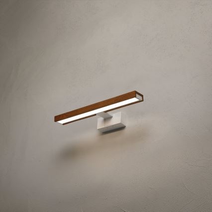 Brilagi - LED-kylpyhuoneen peilivalaisin 3-in-1 WOODY MIRROR LED/8W/230V 40 cm IP44 valkoinen/tammi kirsikka