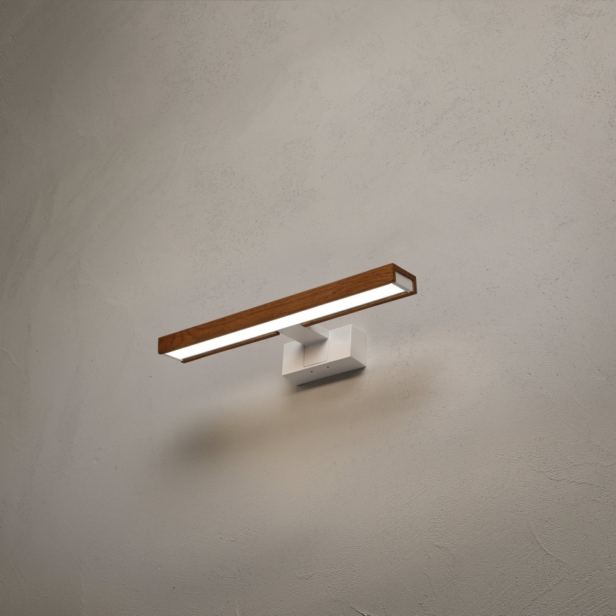 Brilagi - LED-kylpyhuoneen peilivalaisin 3-in-1 WOODY MIRROR LED/8W/230V 40 cm IP44 valkoinen/tammi kirsikka