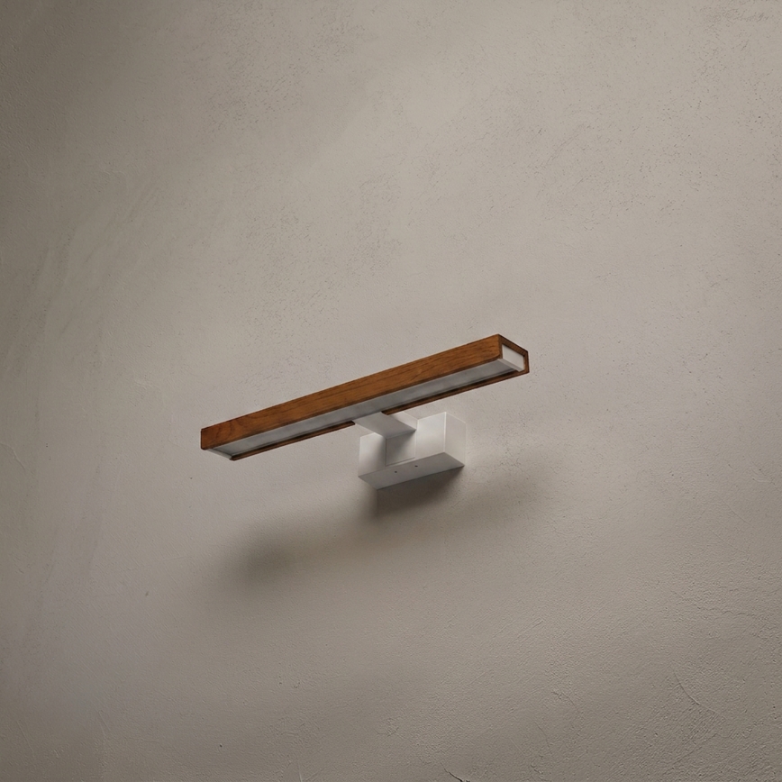 Brilagi - LED-kylpyhuoneen peilivalaisin 3-in-1 WOODY MIRROR LED/8W/230V 40 cm IP44 valkoinen/tammi kirsikka