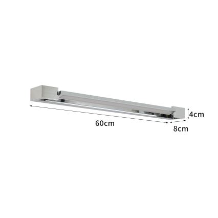 Brilagi - LED-kylpyhuonepeilivalaisin AQUA LINE LED/18W/230V 60 cm IP44 kiiltävä kromi CRI 90