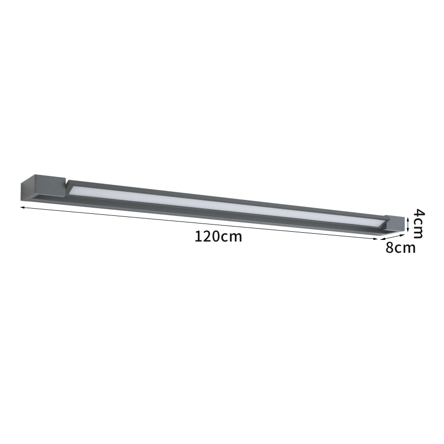 Brilagi - LED-peilivalaisin kylpyhuoneeseen AQUA LINE LED/36W/230V 120 cm IP44 antrasiitti CRI 90