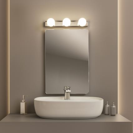 Brilagi - LED-kylpyhuoneen peilivalaisin HOLLYWOOD 3xLED/3W/230V 39 cm IP44 kiiltävä kromi