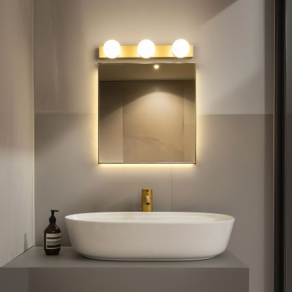 Brilagi - HOLLYWOOD LED-kylpyhuoneen peilivalaisin 3xLED/3W/230V 39 cm IP44, kullanvärinen
