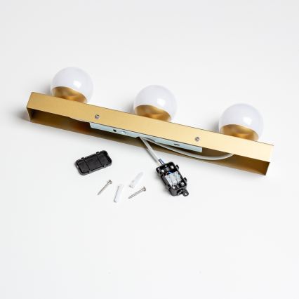 Brilagi - HOLLYWOOD LED-kylpyhuoneen peilivalaisin 3xLED/3W/230V 39 cm IP44, kullanvärinen