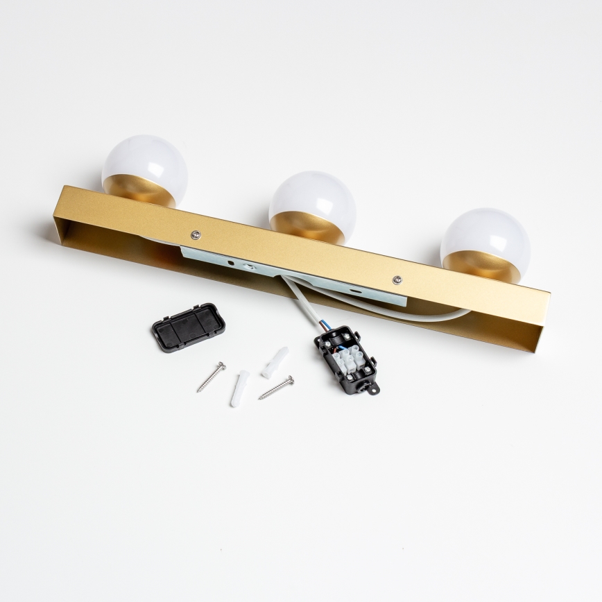 Brilagi - HOLLYWOOD LED-kylpyhuoneen peilivalaisin 3xLED/3W/230V 39 cm IP44, kullanvärinen