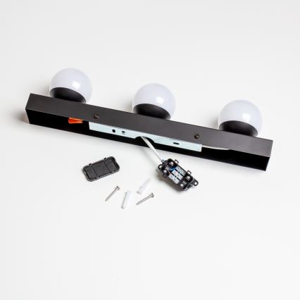 Brilagi - HOLLYWOOD LED-peilivalaisin 3xLED/3W/230V 39 cm IP44, musta