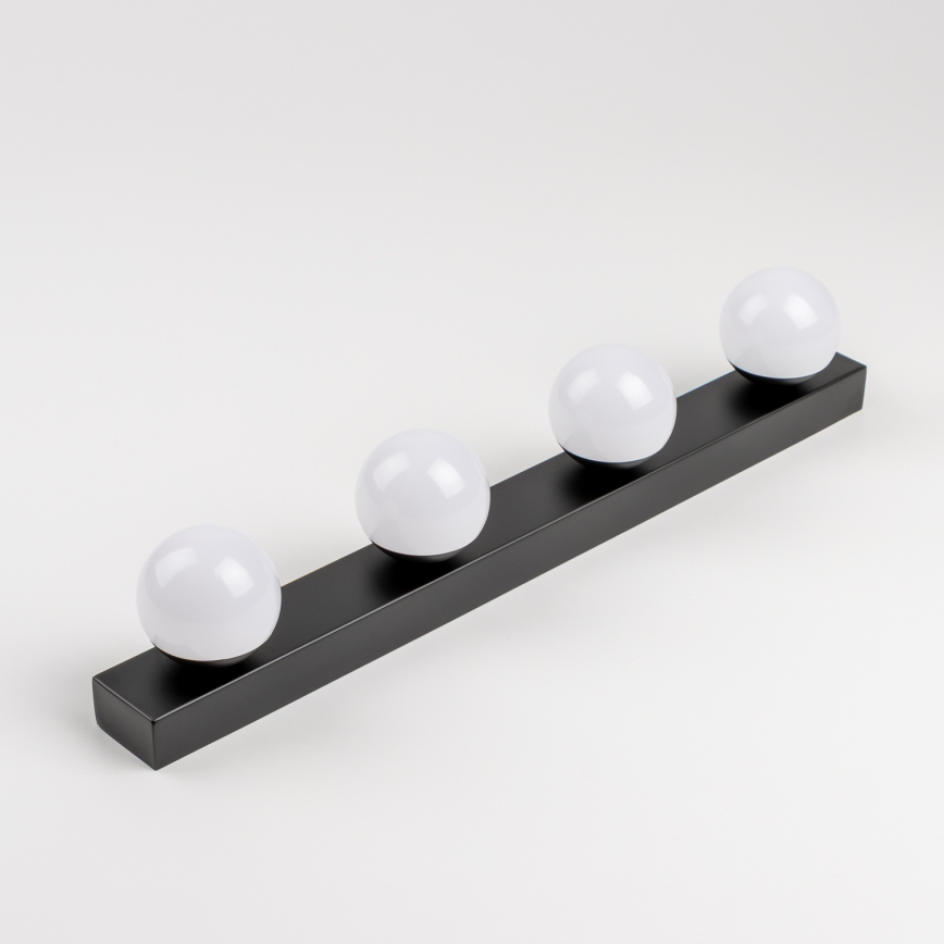 Brilagi - LED-kylpyhuonepeilivalaisin HOLLYWOOD 4xLED/3W/230V 53 cm IP44 musta