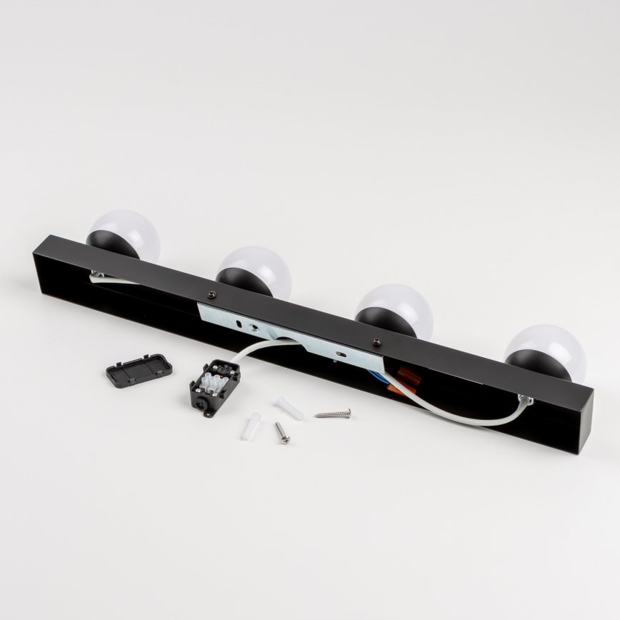 Brilagi - LED-kylpyhuonepeilivalaisin HOLLYWOOD 4xLED/3W/230V 53 cm IP44 musta
