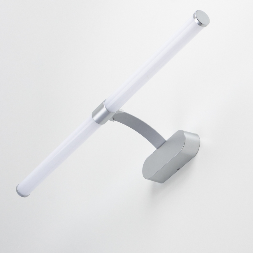 Brilagi - LED-peilivalaisin kylpyhuoneeseen 2-in-1 TUBEO LED/8W/230V 60 cm IP44 hopea