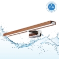 Brilagi - LED-kylpyhuoneen peilivalaisin WOODY MIRROR 3-in-1 LED/12W/230V 60 cm IP44 kiiltävä kromi/tammi/kirsikka