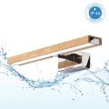 Brilagi - LED-kylpyhuoneen peilivalaisin WOODY MIRROR 3-in-1 LED/8W/230V 40 cm IP44 kiiltävä kromi/tammi