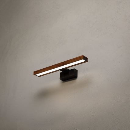 Brilagi - LED-peilivalaisin kylpyhuoneeseen WOODY MIRROR 3v1 LED/8W/230V 40 cm IP44 musta/tammi