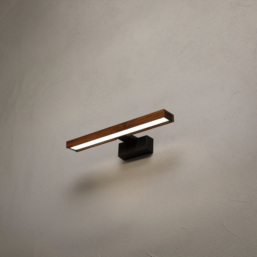 Brilagi - LED-peilivalaisin kylpyhuoneeseen WOODY MIRROR 3v1 LED/8W/230V 40 cm IP44 musta/tammi