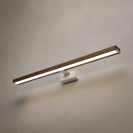 Brilagi - LED-kylpyhuonepeilivalaisin WOODY MIRROR 3-in-1 LED/15W/230V 80 cm IP44 valkoinen/tammi/saksanpähkinä