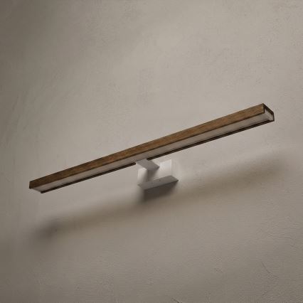 Brilagi - LED-kylpyhuonepeilivalaisin WOODY MIRROR 3-in-1 LED/15W/230V 80 cm IP44 valkoinen/tammi/saksanpähkinä