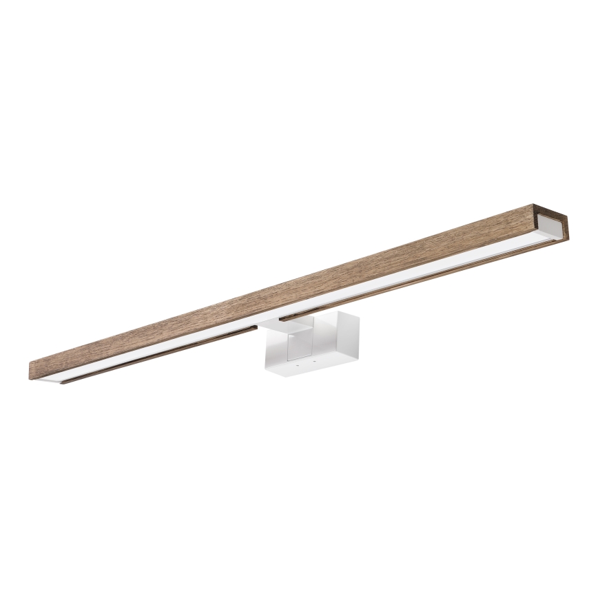 Brilagi - LED-kylpyhuonepeilivalaisin WOODY MIRROR 3-in-1 LED/15W/230V 80 cm IP44 valkoinen/tammi/saksanpähkinä