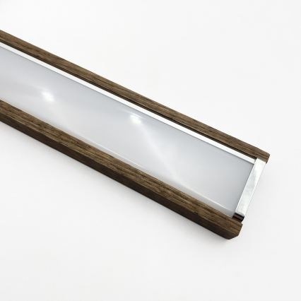 BRILAGI - LED-kylpyhuoneen peilivalaisin WOODY MIRROR 3v1 LED/15W/230V 80 cm IP44 kiiltävä kromi/tammi-saksanpähkinä