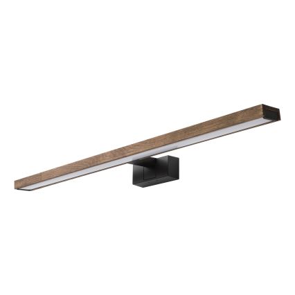 Brilagi - LED Kylpyhuoneen peilivalaisin WOODY MIRROR 3-in-1 LED/15W/230V 80 cm IP44 musta/tammi-saksanpähkinä