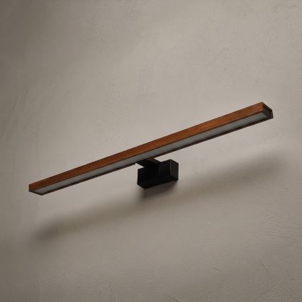 Brilagi - LED-kylpyhuoneen peilivalaisin WOODY MIRROR 3-in-1 LED/15W/230V 80 cm IP44 musta/tammi-kirsikka