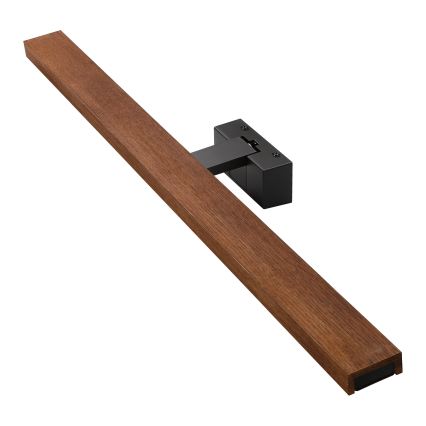Brilagi - LED-kylpyhuoneen peilivalaisin WOODY MIRROR 3-in-1 LED/15W/230V 80 cm IP44 musta/tammi-kirsikka