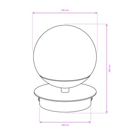 Brilagi - LED-kylpyhuoneen seinävalaisin BALL LED/6W/230V 3000/4000/6500K IP44 kultainen