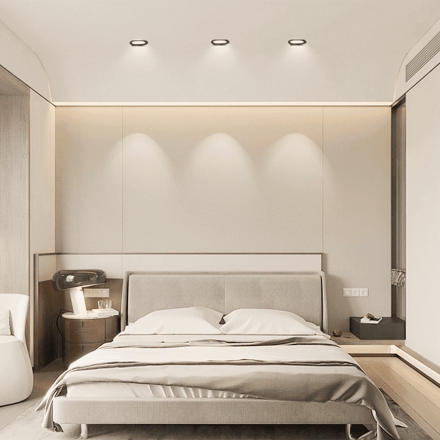 Brilagi - LED Kylpyhuoneen upotettava kattovalaisin LED/9W/230V 4000K musta IP65